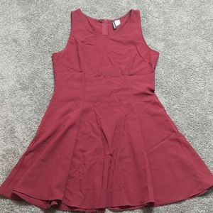 H&M burgundy swing dress